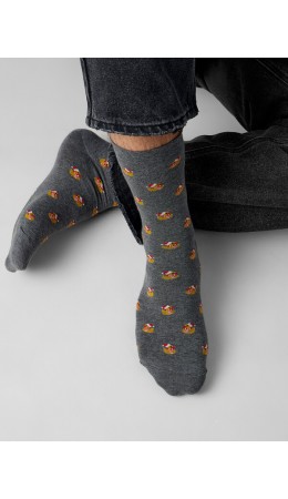 Носки т.серый меланж