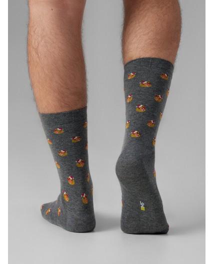 Носки т.серый меланж