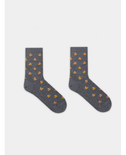 Носки т.серый меланж