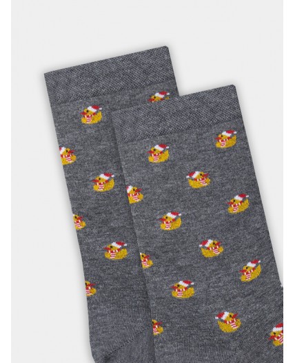 Носки т.серый меланж