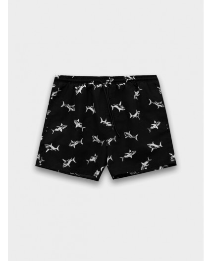 Трусы купальные акулы на черном