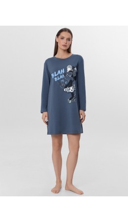 Платье графит +печать