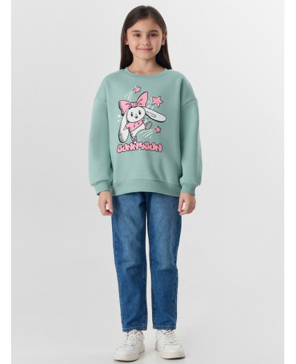 Свитшот шалфей +печать1