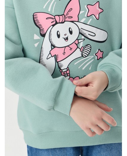 Свитшот шалфей +печать1