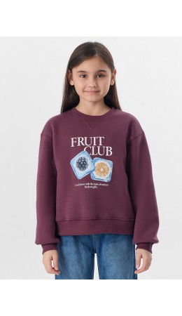 Свитшот ежевичный +печать