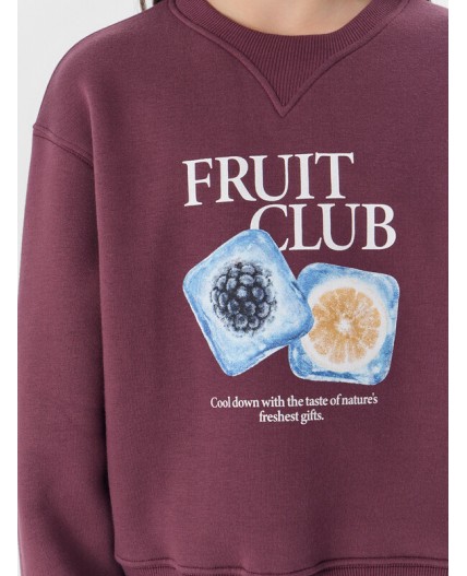 Свитшот ежевичный +печать