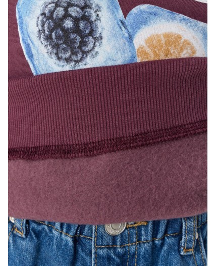 Свитшот ежевичный +печать