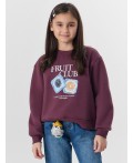 Свитшот ежевичный +печать