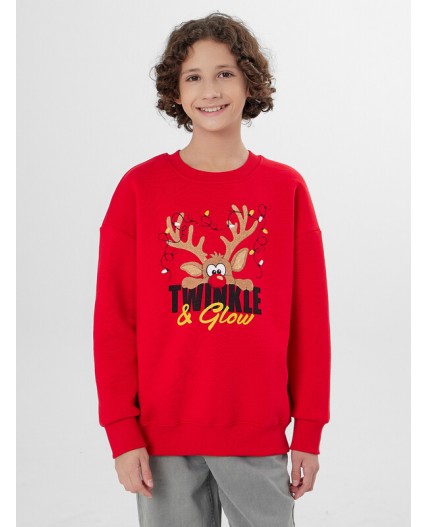 Свитшот красный +печать1