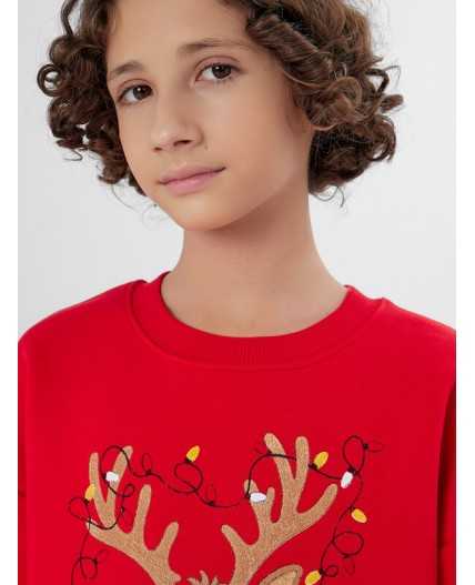 Свитшот красный +печать1