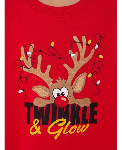 Свитшот красный +печать1