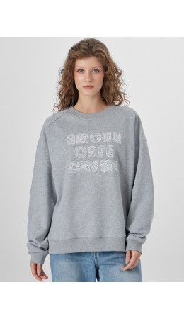 Свитшот серый меланж 4250-Е