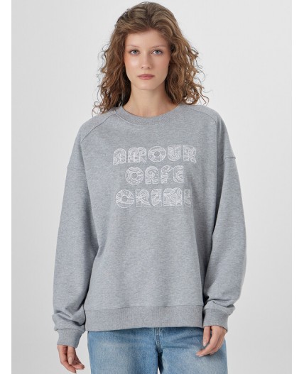 Свитшот серый меланж 4250-Е