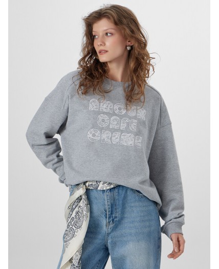 Свитшот серый меланж 4250-Е