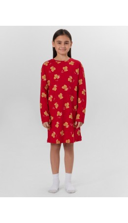 Сорочка НГ медвежата на красном