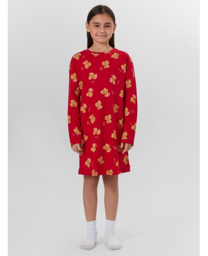 Сорочка НГ медвежата на красном