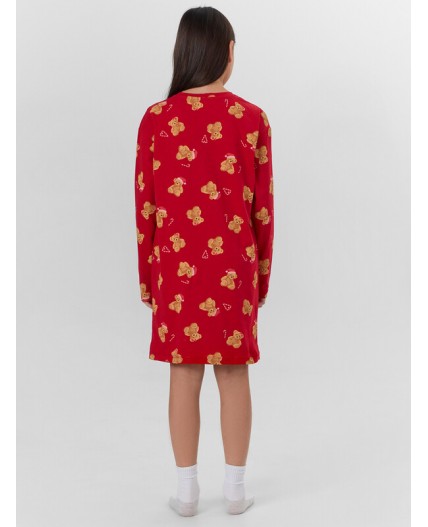 Сорочка НГ медвежата на красном