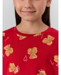 Сорочка НГ медвежата на красном