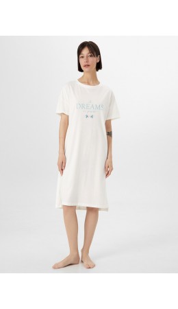 Сорочка св.молочный +печать