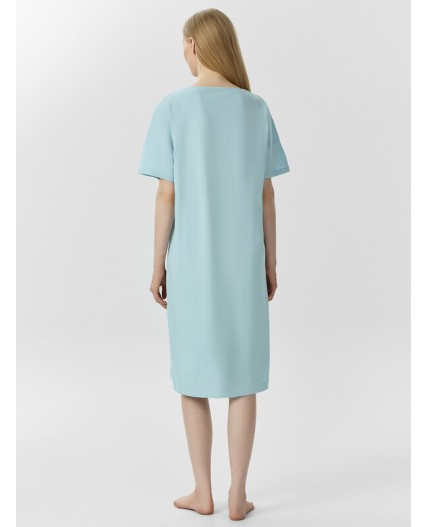 Сорочка голубая дымка +печать