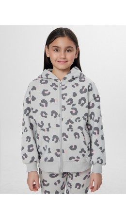 Толстовка леопард на св.сером