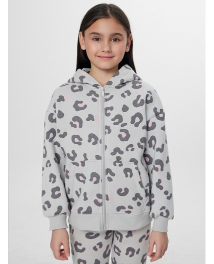 Толстовка леопард на св.сером