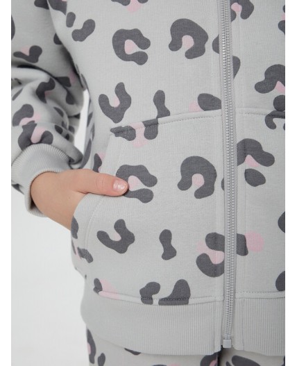 Толстовка леопард на св.сером
