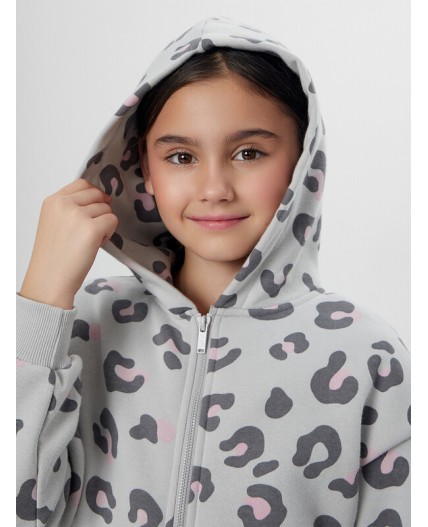 Толстовка леопард на св.сером