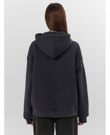 Толстовка металлический серый +печать