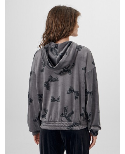 Толстовка бантики на сером