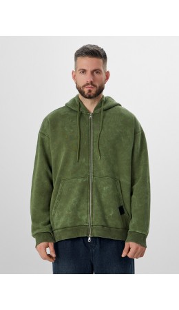 Толстовка ACID WASH травяной