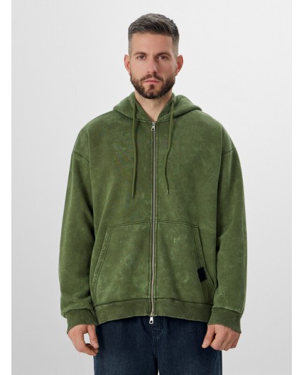 Толстовка ACID WASH травяной