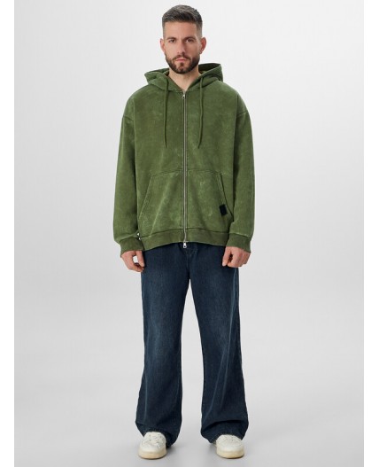 Толстовка ACID WASH травяной