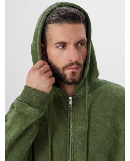 Толстовка ACID WASH травяной