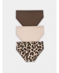 Трусы леопард+лунный свет+т.шоколад