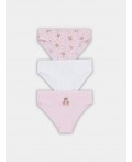 Трусы мишки с цветами на розовом