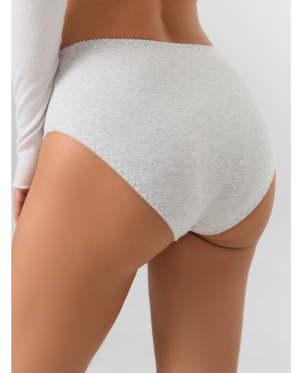 Трусы серый меланж 4306-А +телесный +черный