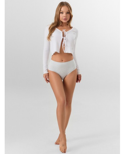 Трусы серый меланж 4306-А +телесный +черный