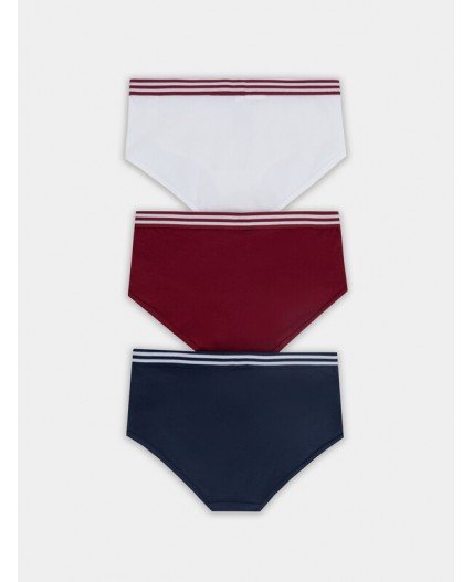 Трусы бордо +печать