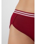 Трусы бордо +печать