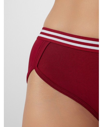 Трусы бордо +печать