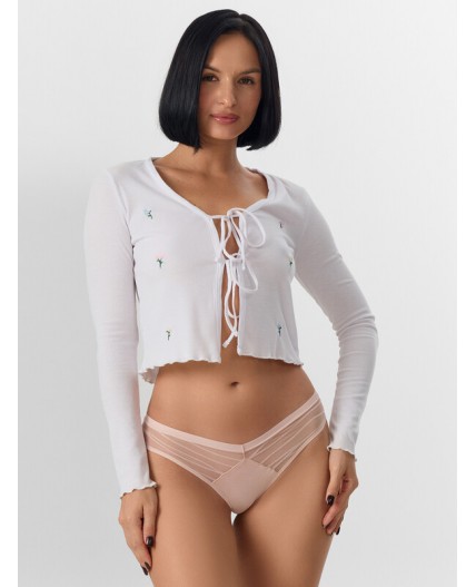 Трусы полоска на бежевом