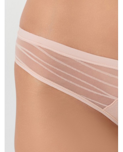 Трусы полоска на бежевом