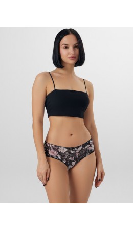 Трусы цветы на черном1