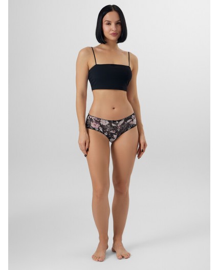 Трусы цветы на черном1