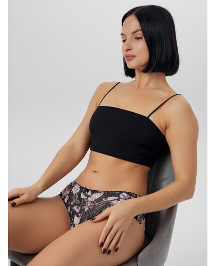 Трусы цветы на черном1