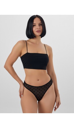 Трусы горох на черном