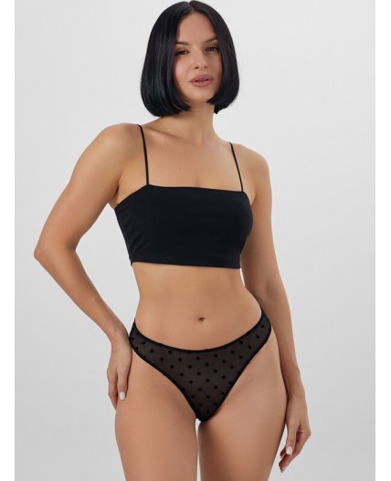 Трусы горох на черном