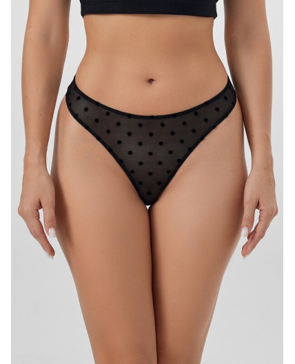 Трусы горох на черном