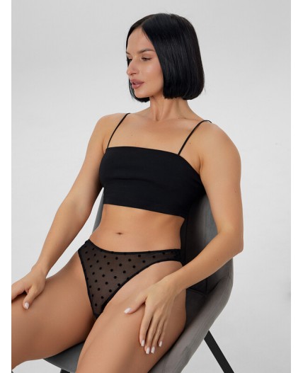 Трусы горох на черном